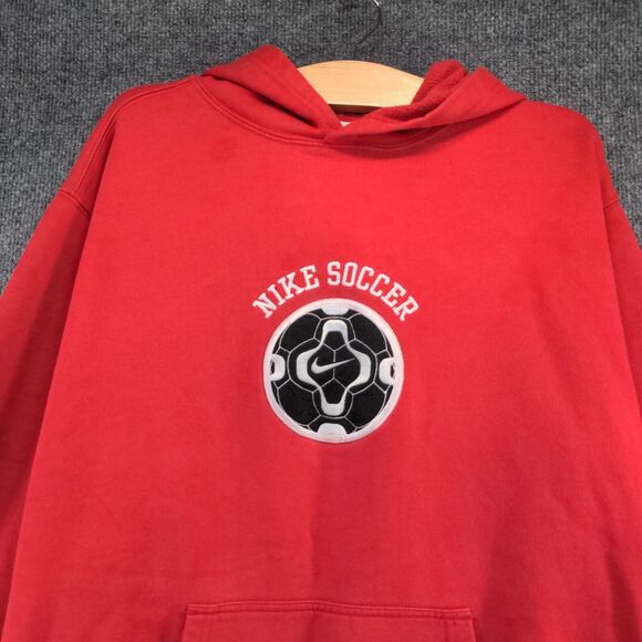 Nike Women's Soccer Hoodie Sweatshirt Red Size XL Long Sleeve Embroidered Logo - Picture 3 of 15